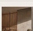 Interior con madera y materiales naturales